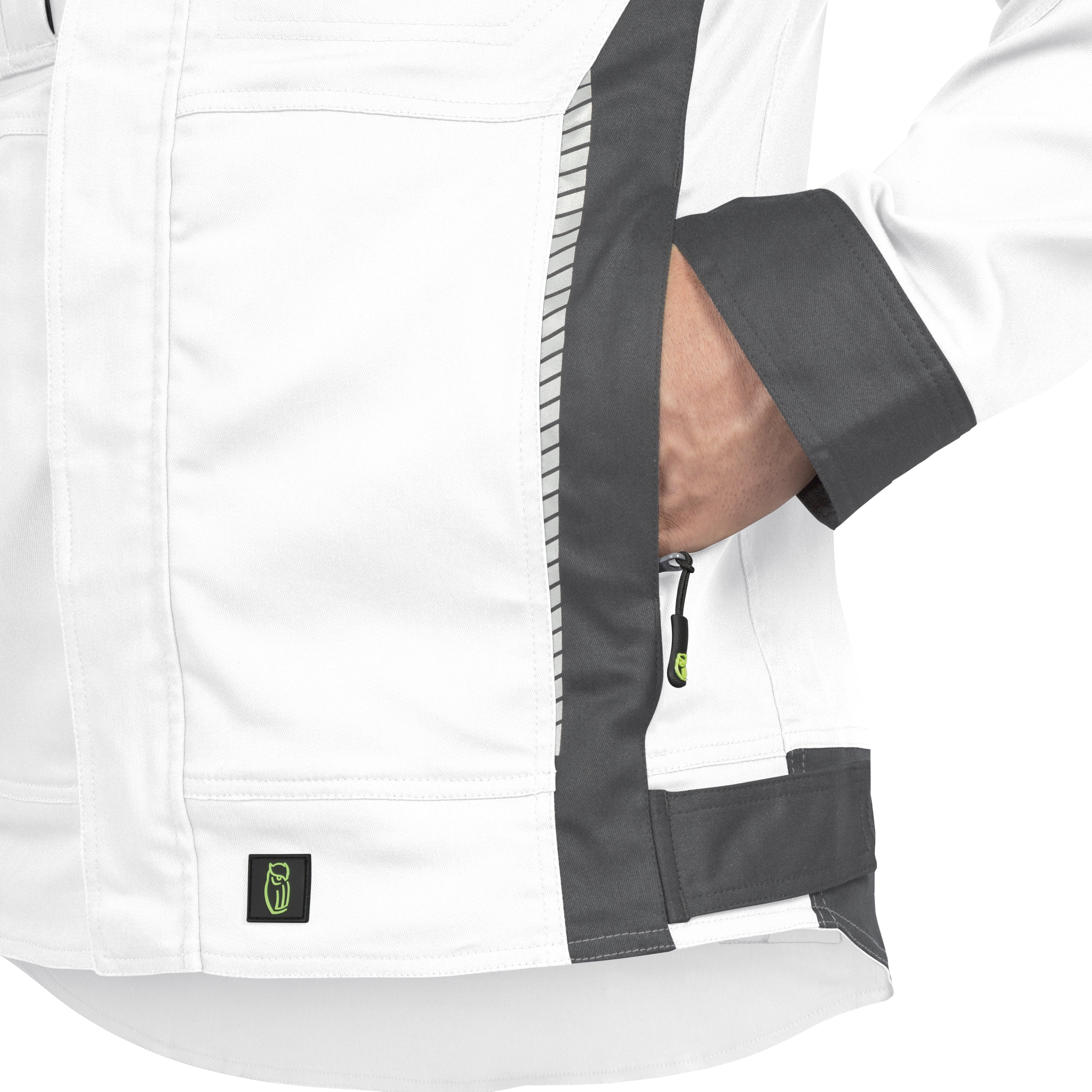 FLEX Bundjacke weiß/grau