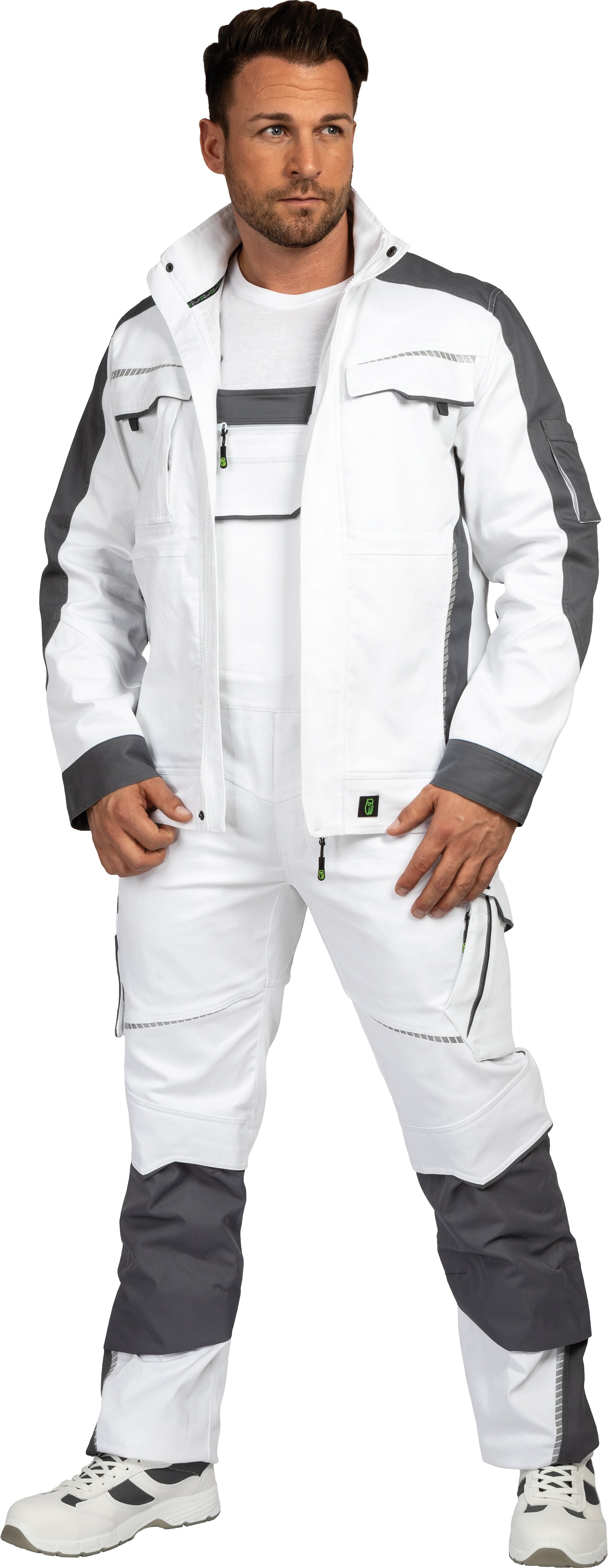 FLEX Bundjacke weiß/grau