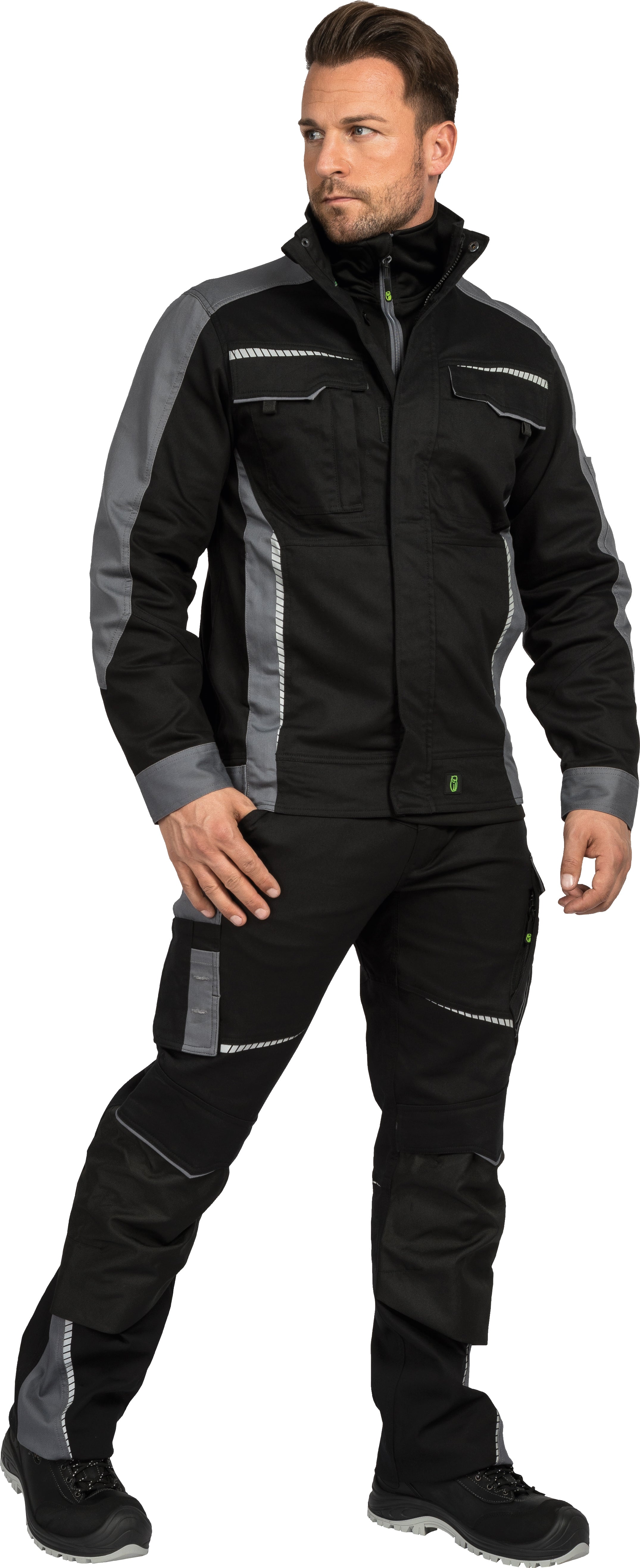 FLEX Bundjacke schwarz/grau