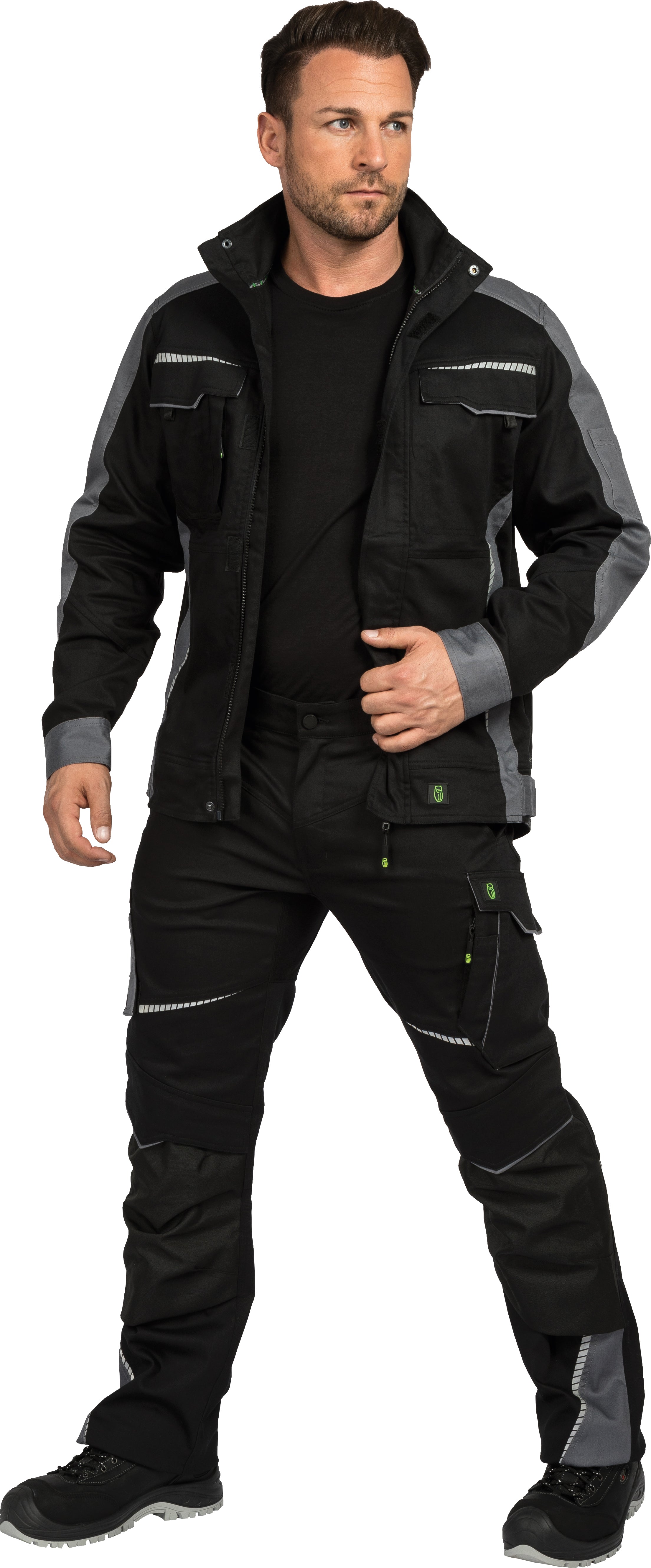FLEX Bundjacke schwarz/grau