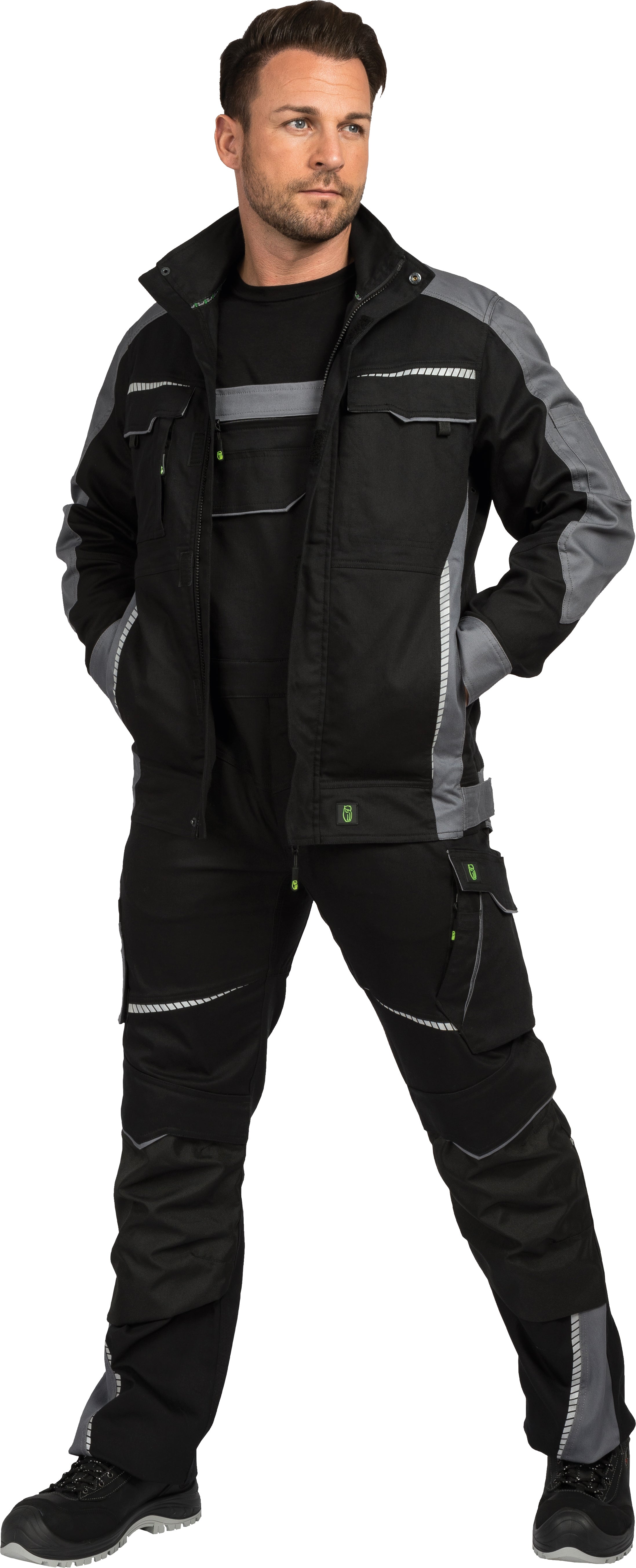 FLEX Bundjacke schwarz/grau