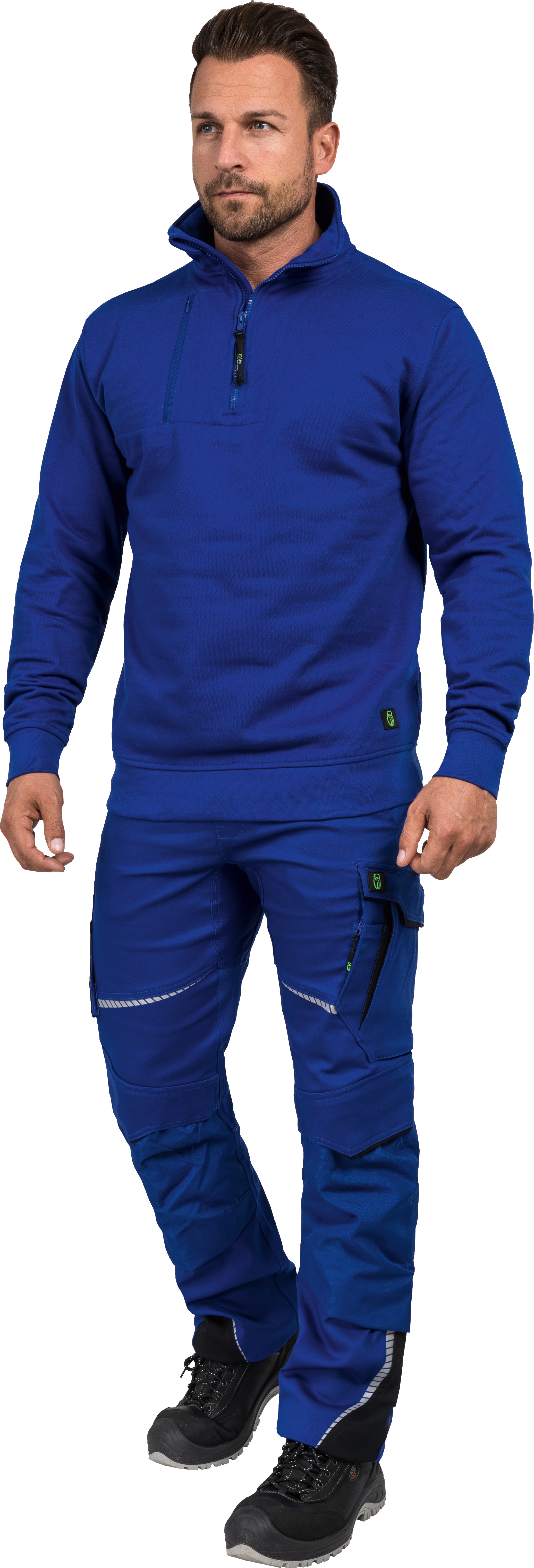 FLEX Zip-Sweater kornblau