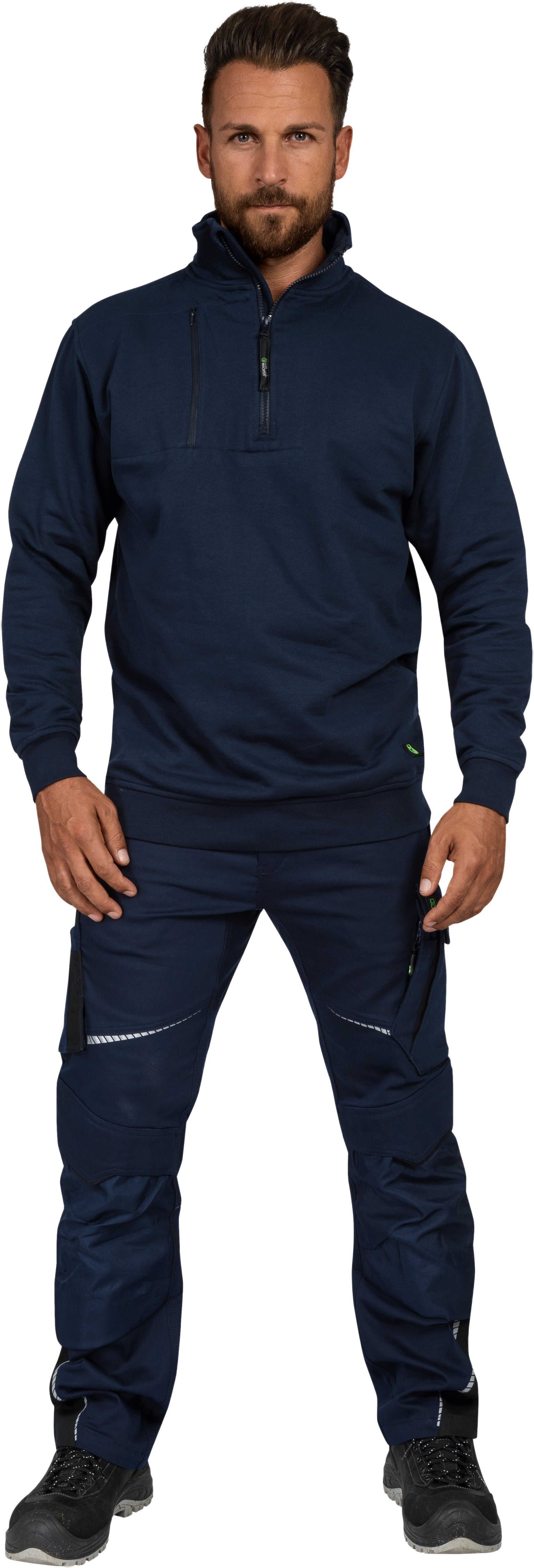 FLEX Zip-Sweater marine