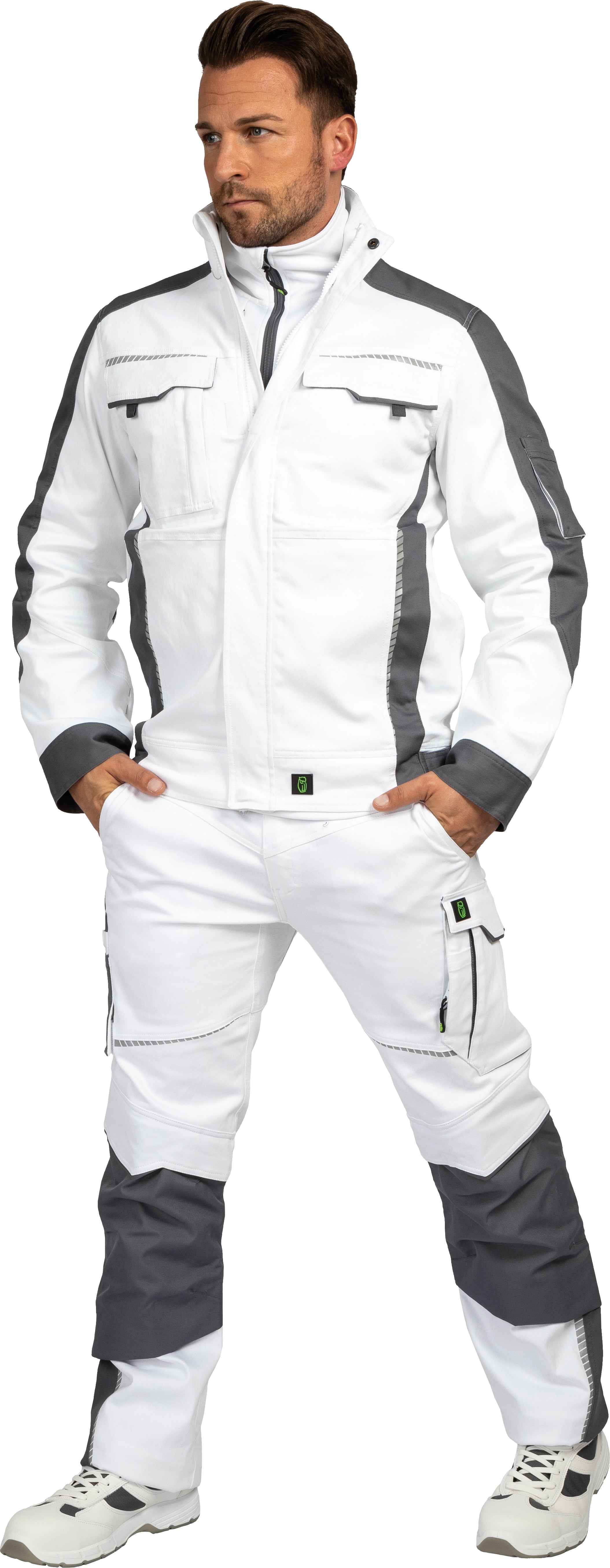 FLEX Bundjacke weiß/grau