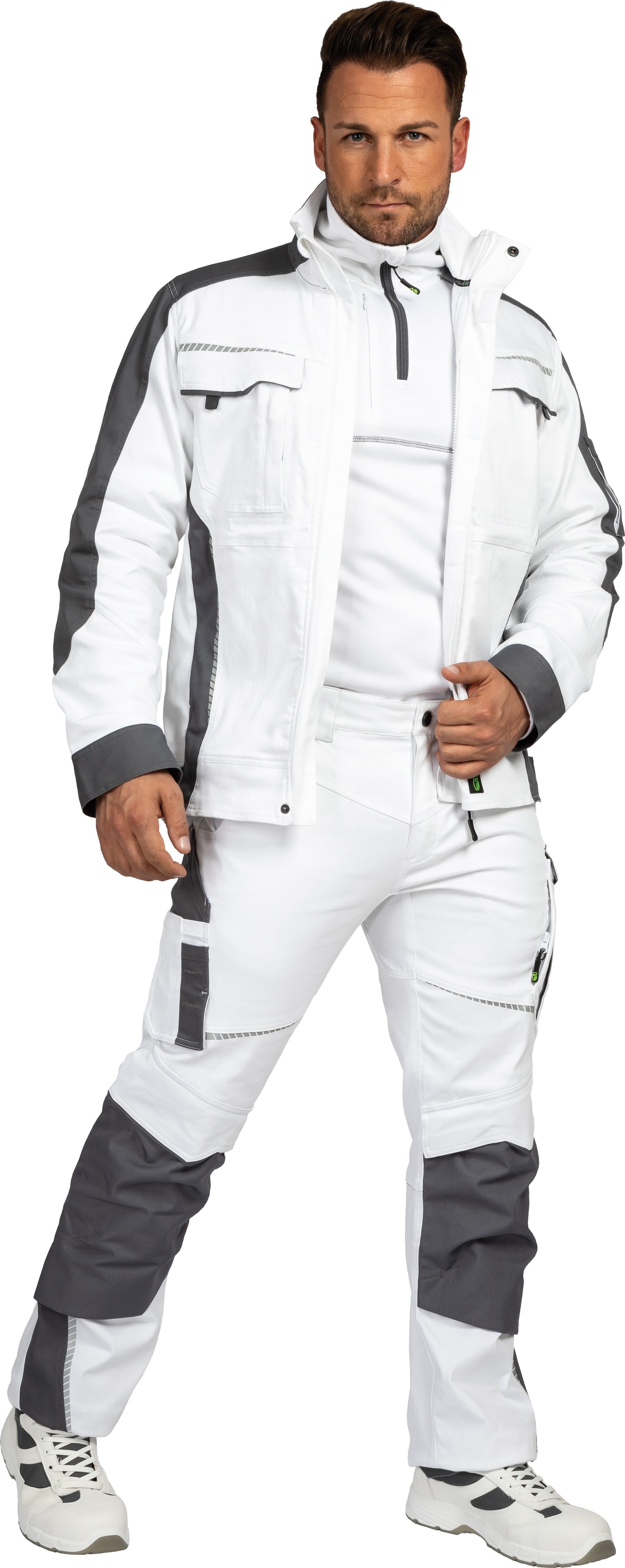 FLEX Bundjacke weiß/grau