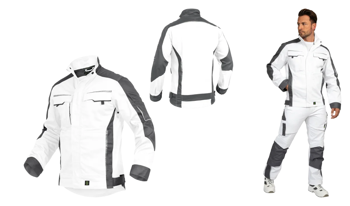 FLEX Bundjacke weiß/grau