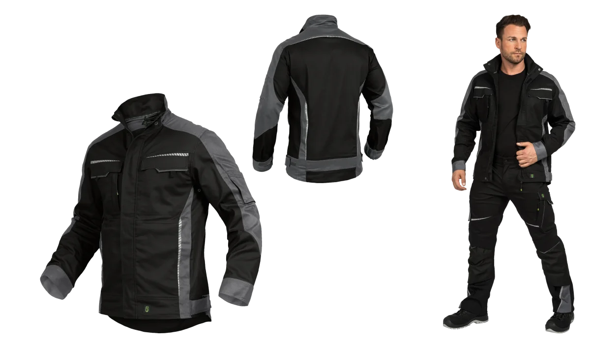 FLEX Bundjacke schwarz/grau