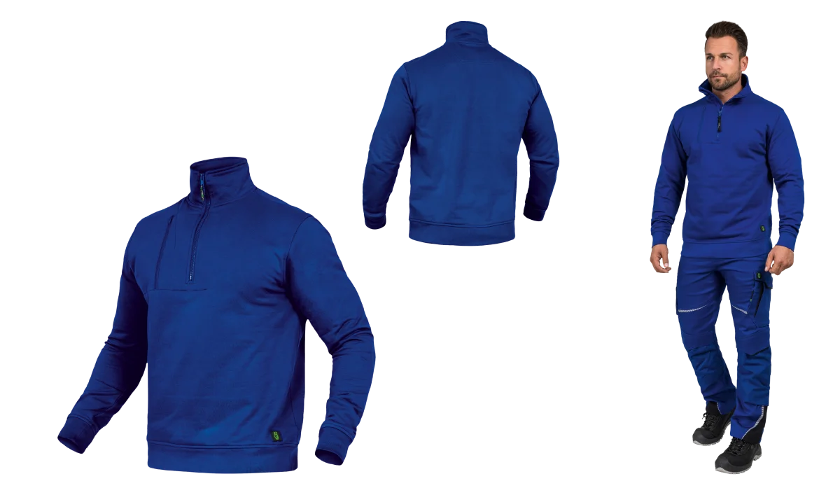 FLEX Zip-Sweater kornblau