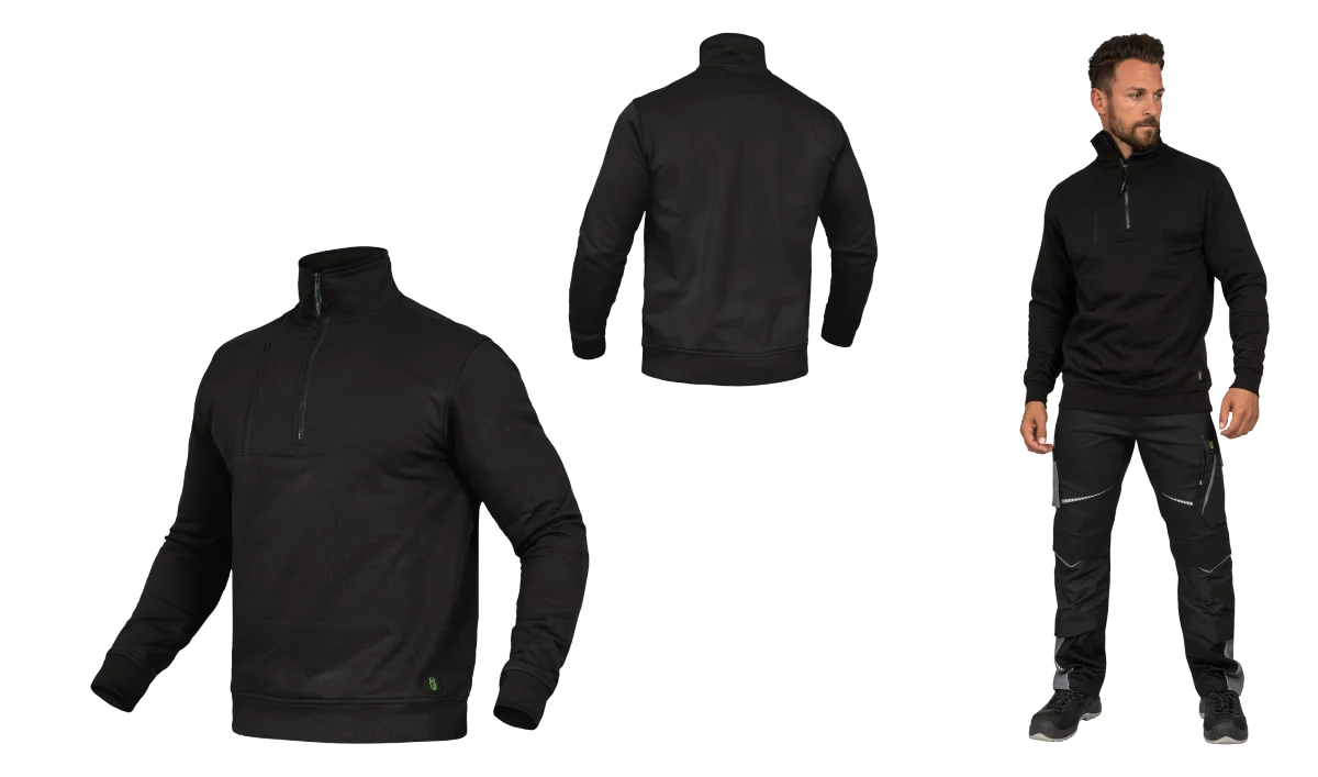 FLEX Zip-Sweater schwarz